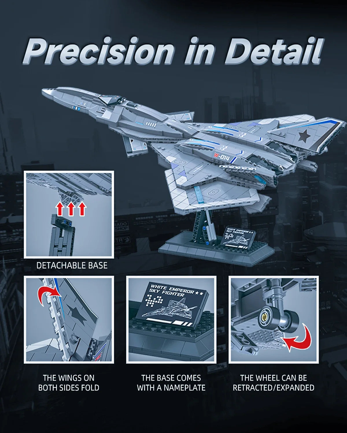 Star Voyager Model Bricks Set With Display Stand 1226PCS