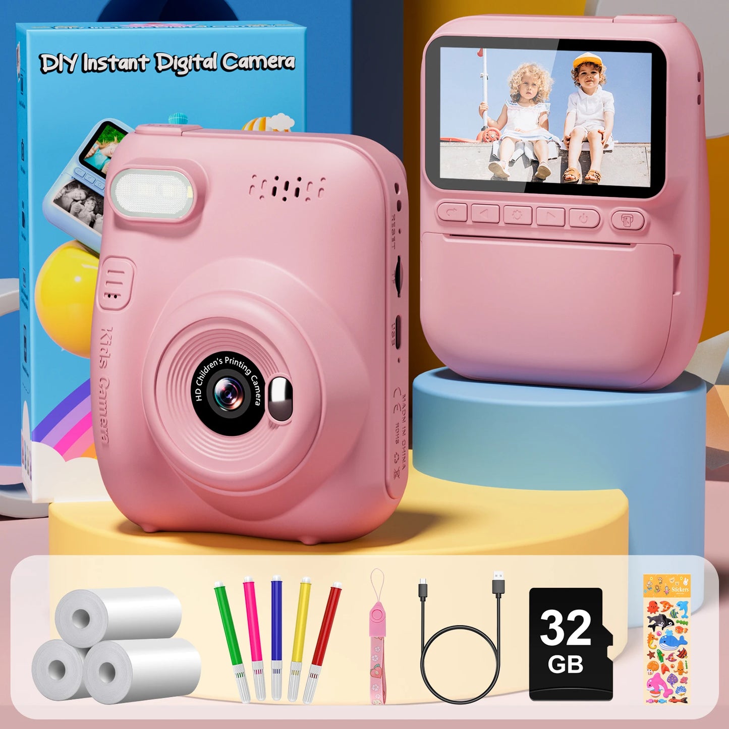 Gofunly Kids Mini Digital Instant Print Camera