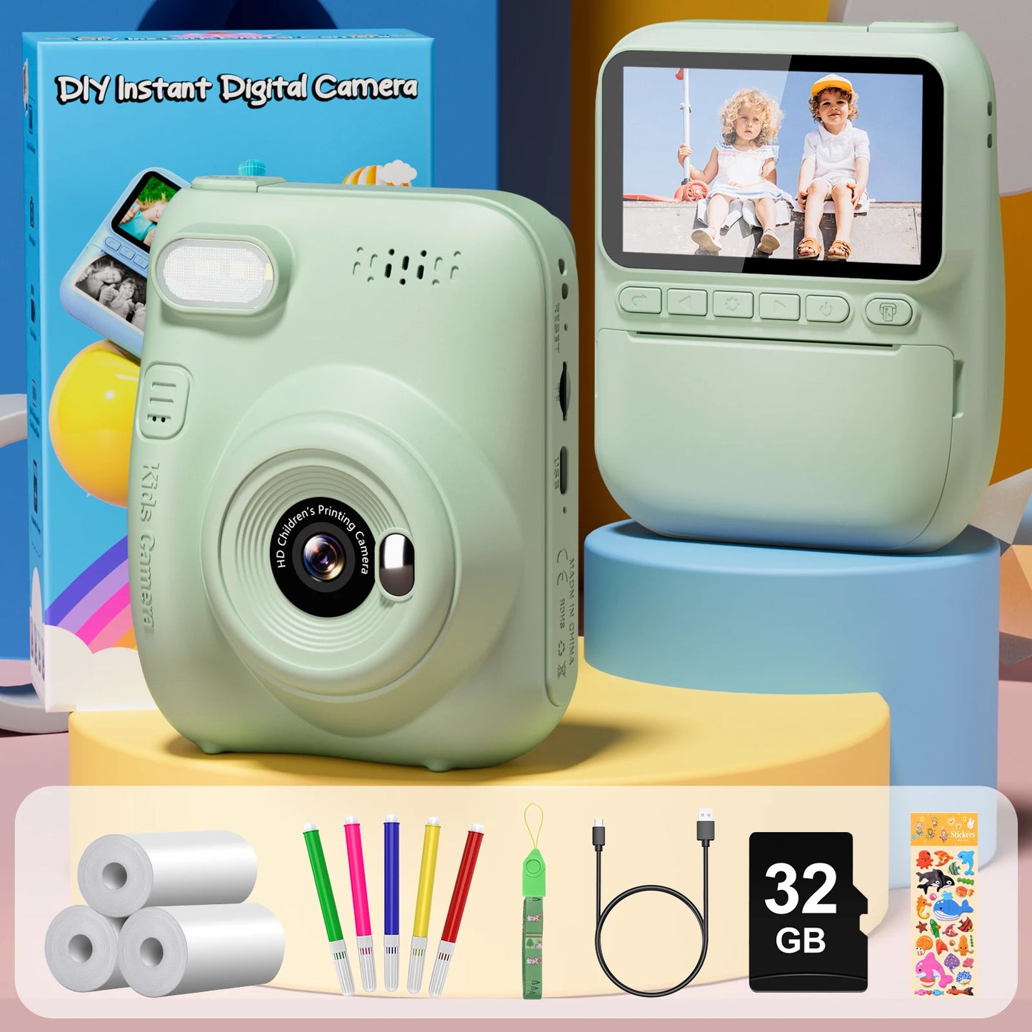 Gofunly Kids Mini Digital Instant Print Camera