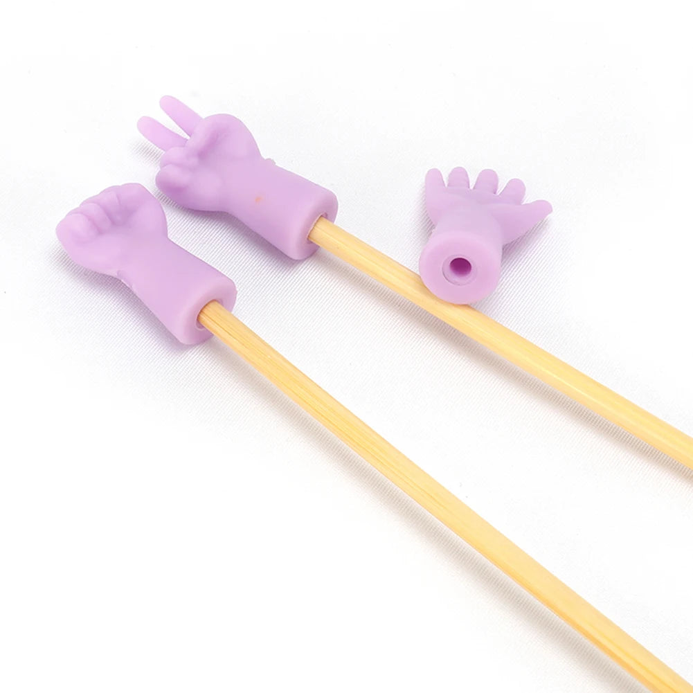 Silicone Knitting Needle Tip Protectors 6 Pack
