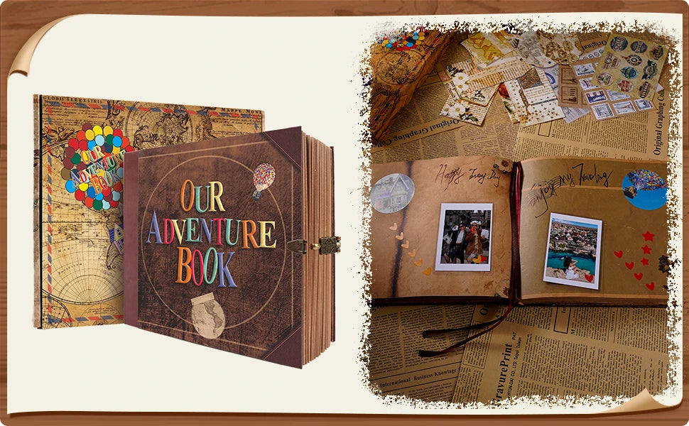 Our Adventure Book Handmade Photo Album Scrapbook