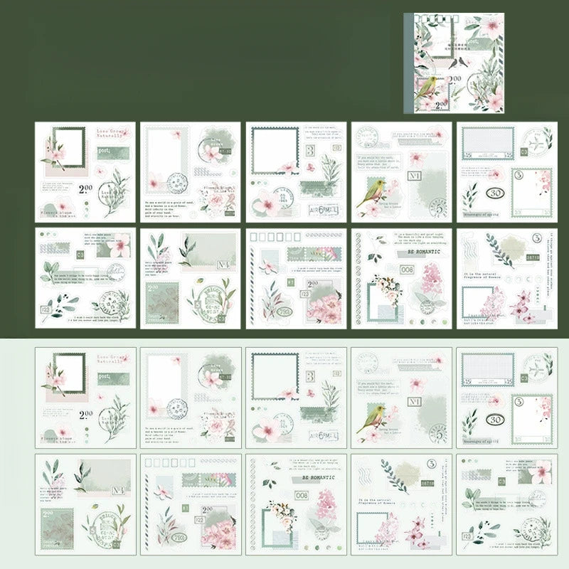Sticker Book - Retro Floral Four Seasons