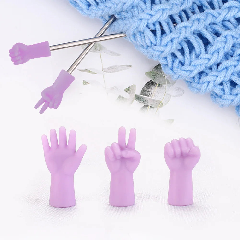 Silicone Knitting Needle Tip Protectors 6 Pack