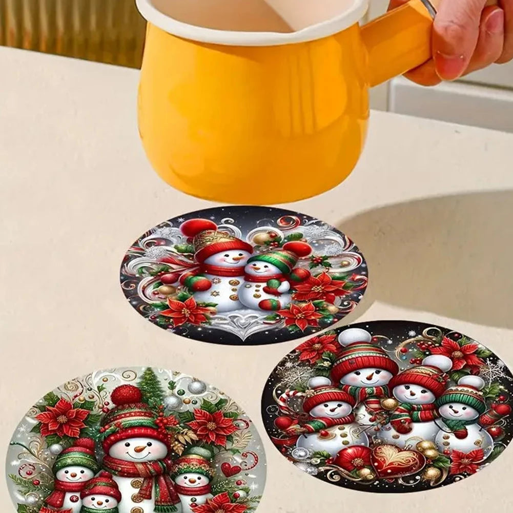 Wooden Diamond Art Coasters Kits 8Pieces