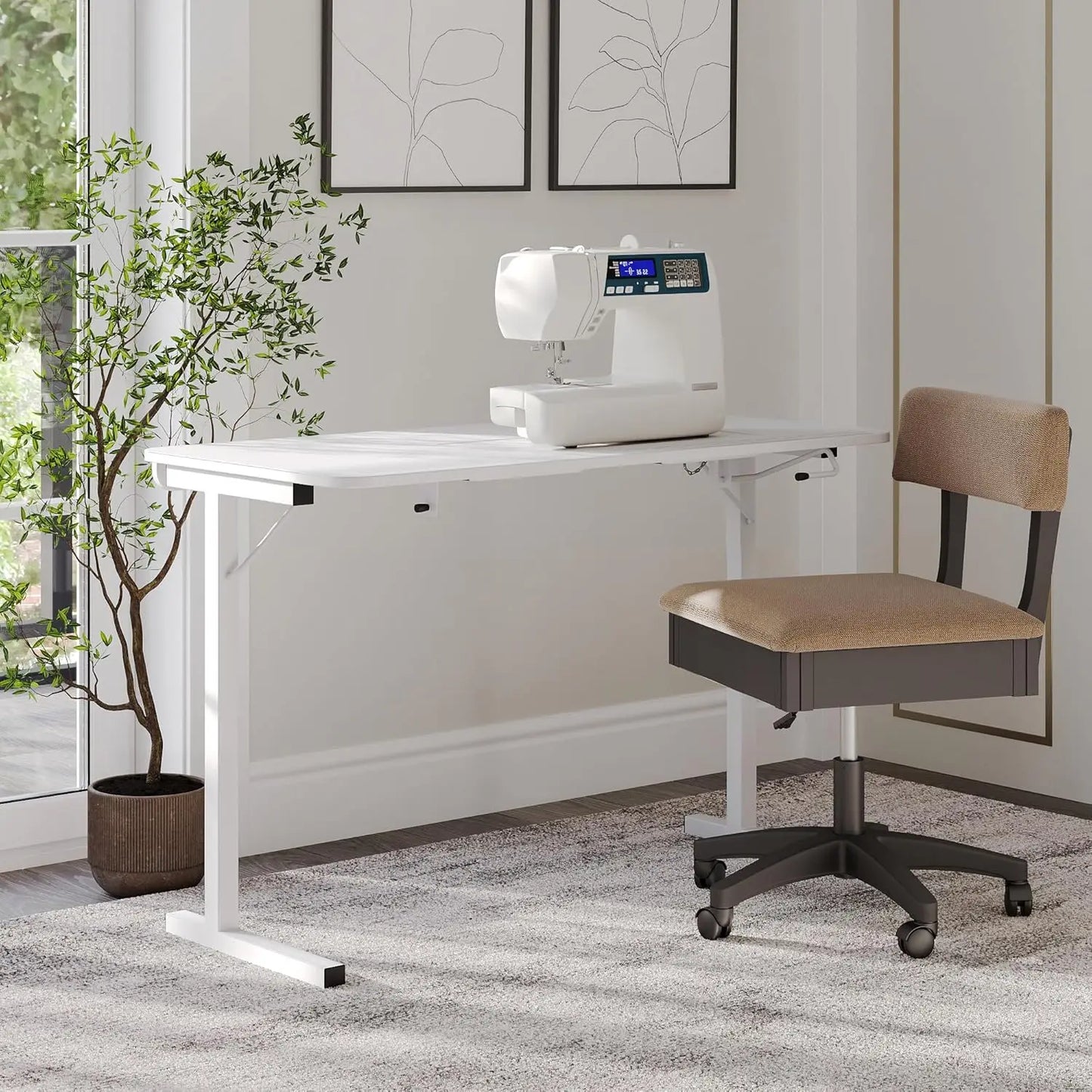 Gidget I Folding Sewing Table with Lift
