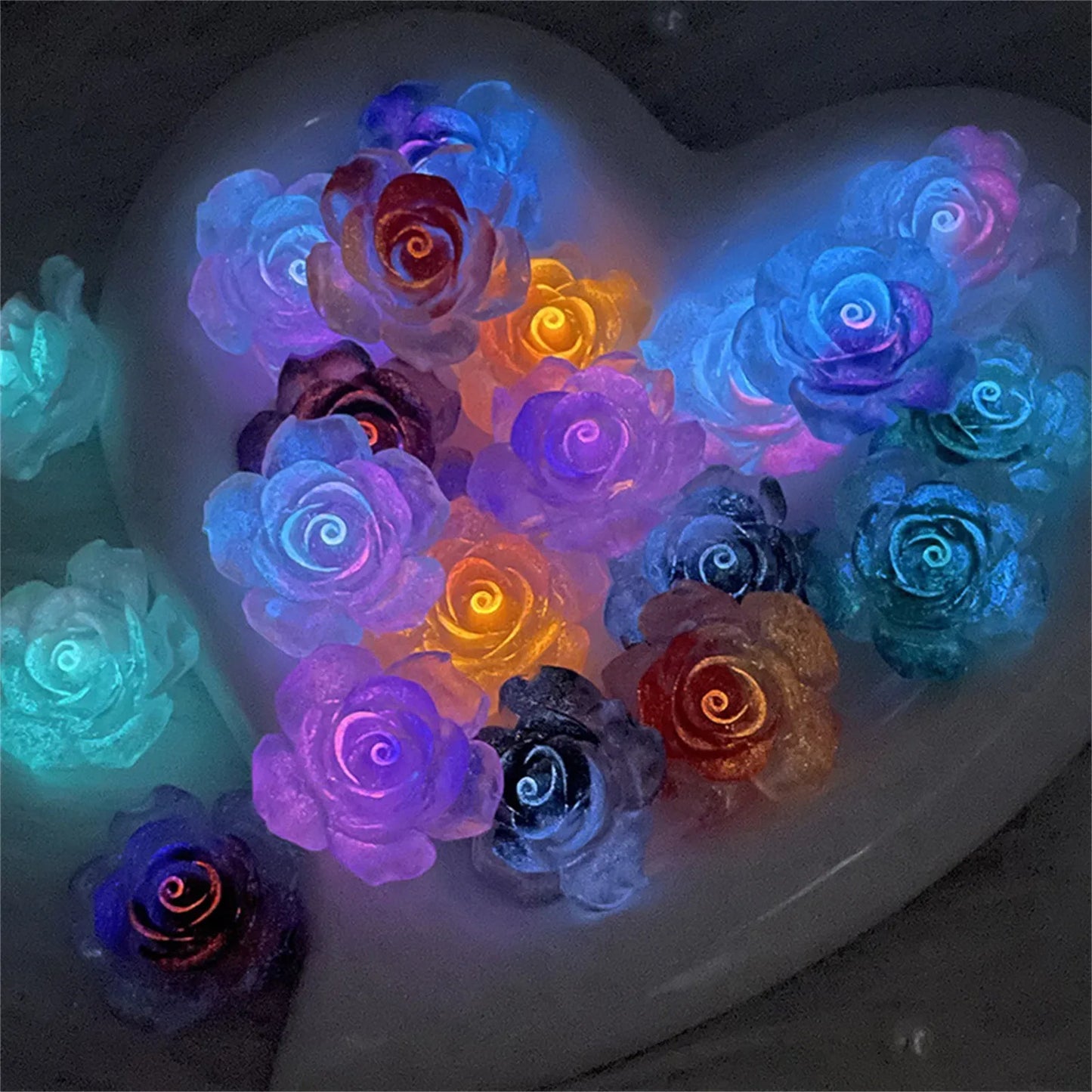 Glow In The Dark Rhinestone Flower 2pcs/lot