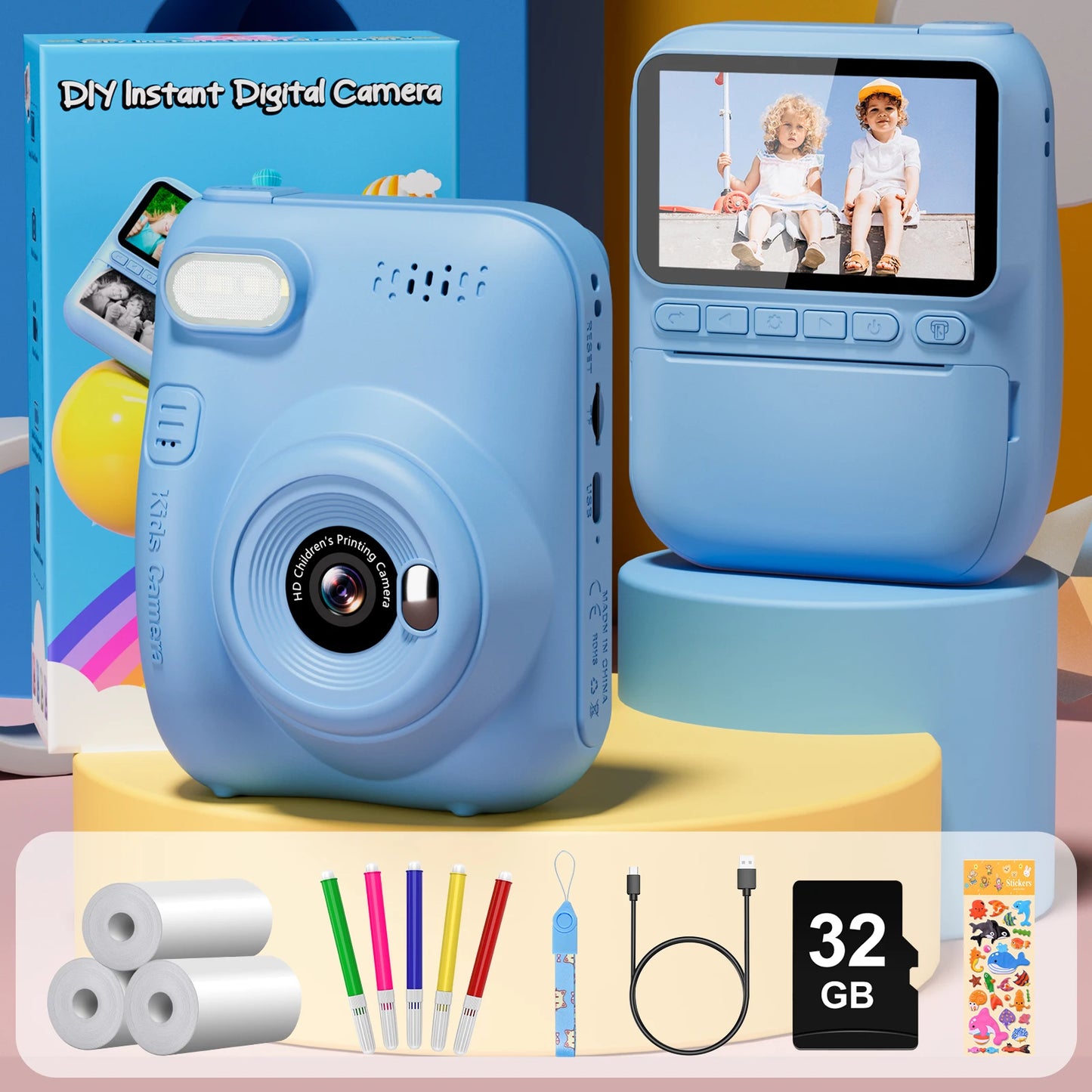Gofunly Kids Mini Digital Instant Print Camera