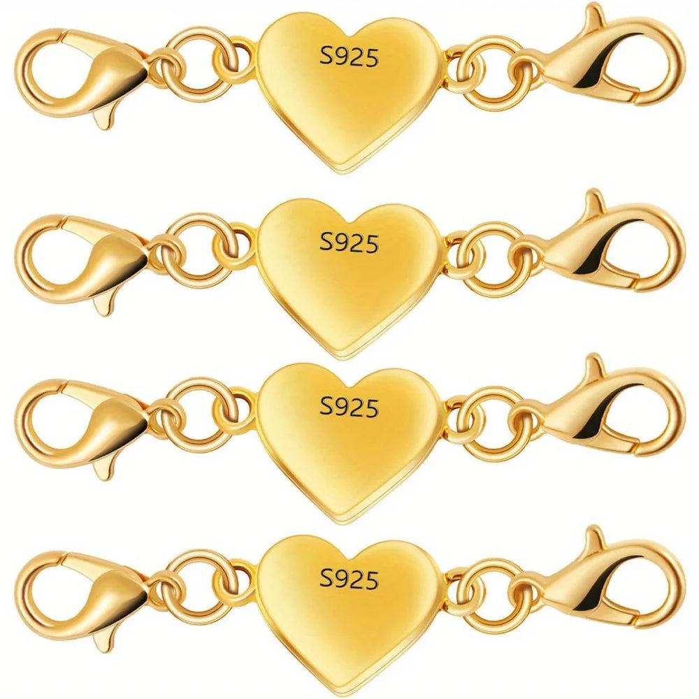 Magnetic Necklace Clasps and Closures Heart-Shaped