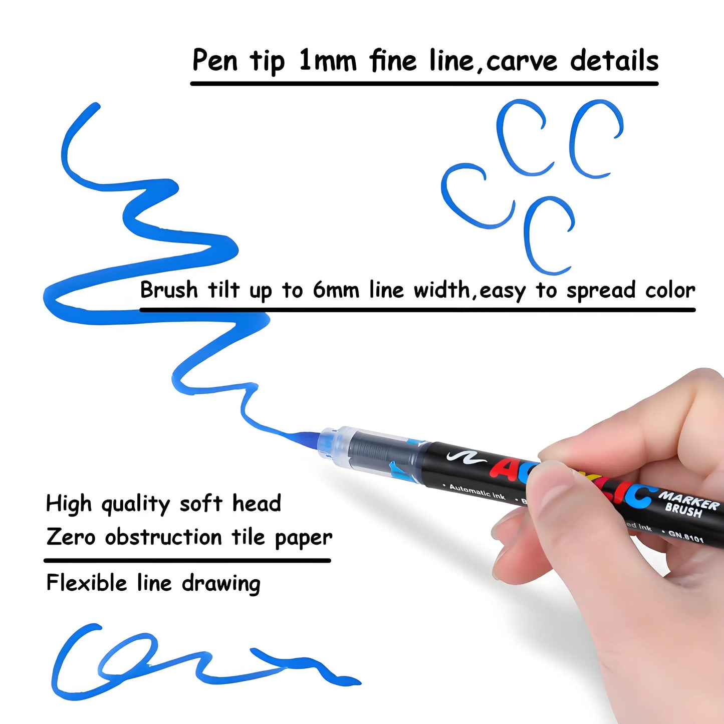 Acrylic Marker Pens – Soft Tip