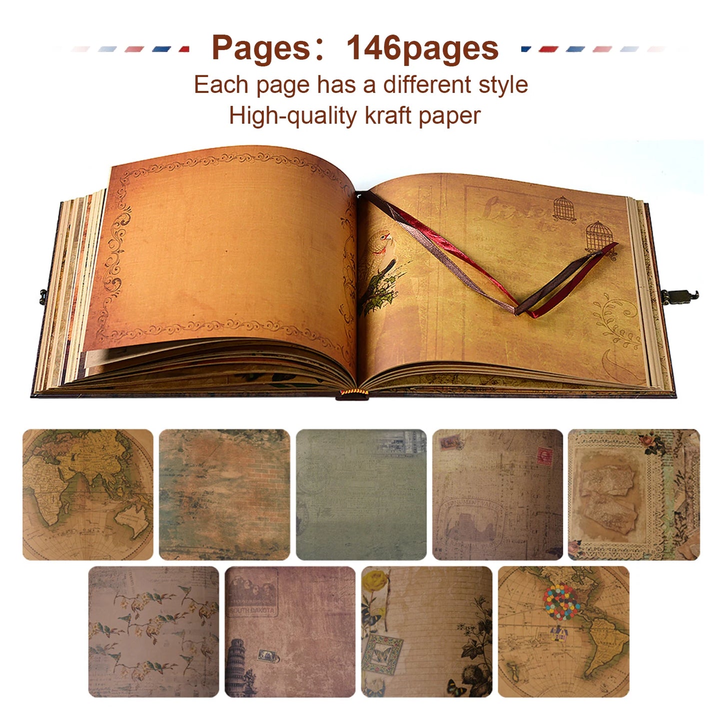 Our Adventure Book Handmade Photo Album Scrapbook