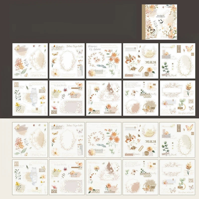 Sticker Book - Retro Floral Four Seasons