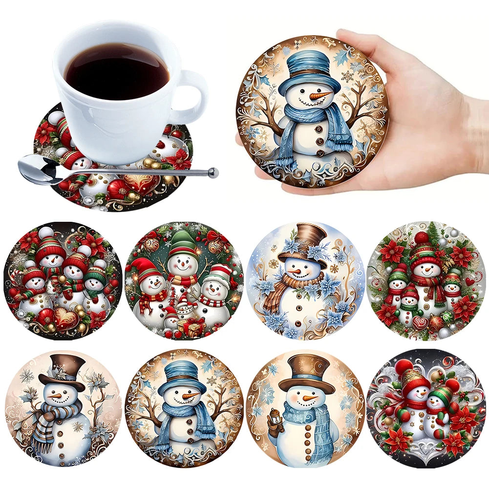 Wooden Diamond Art Coasters Kits 8Pieces