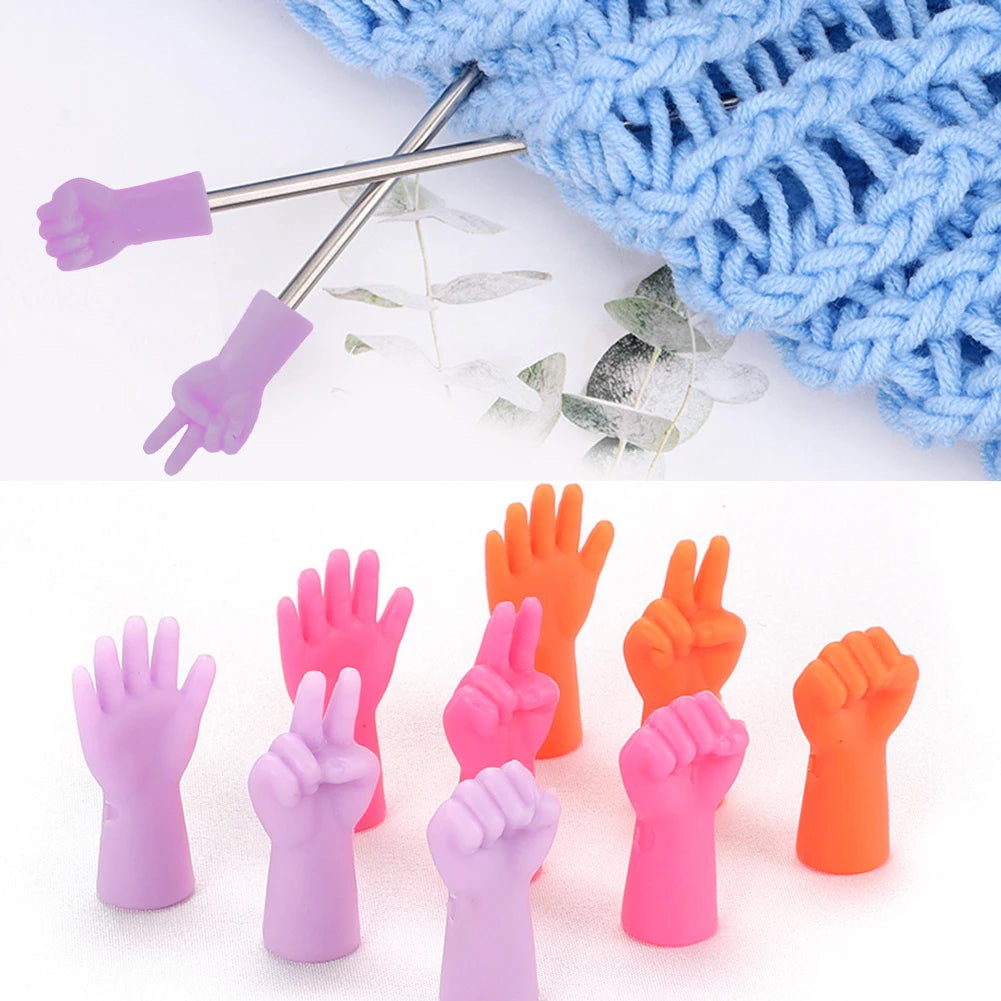 Silicone Knitting Needle Tip Protectors 6 Pack