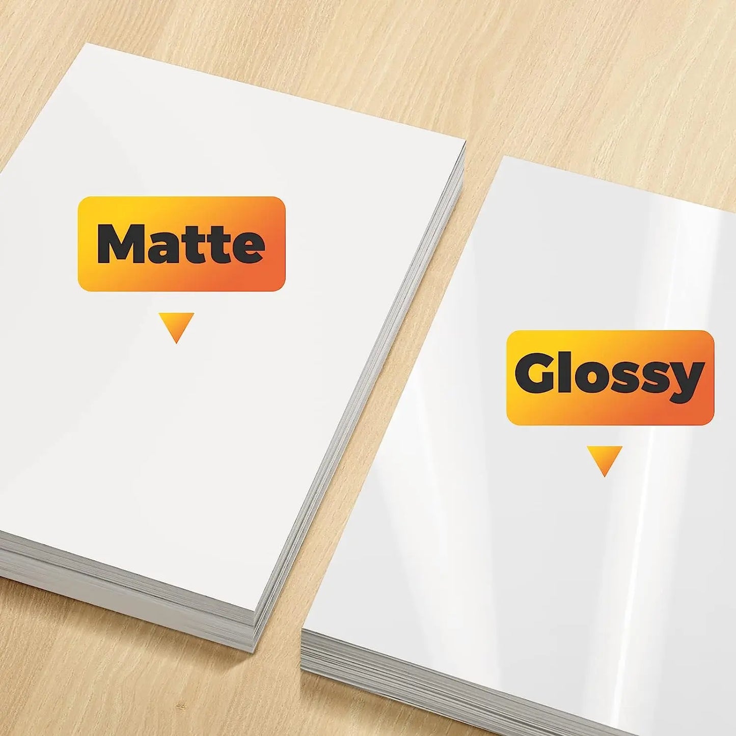 Printable Vinyl Sticker Paper For Inkjet Printer 8.5x11in Matte/Glossy