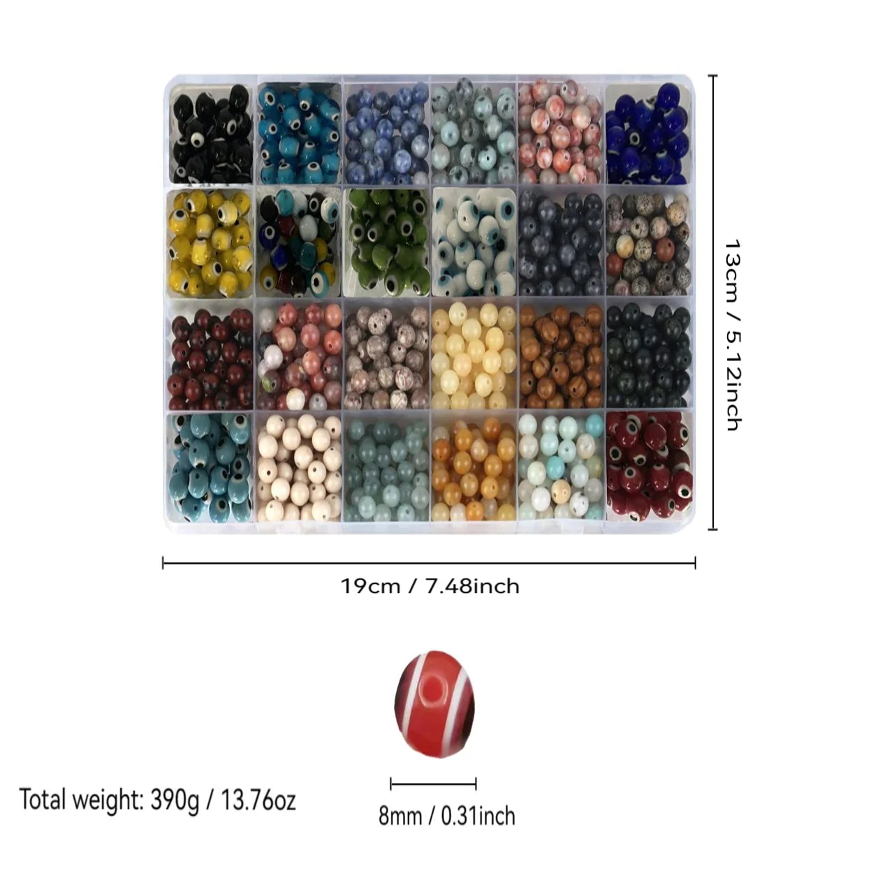 Natural Stone Beads 8MM 1200 Pieces