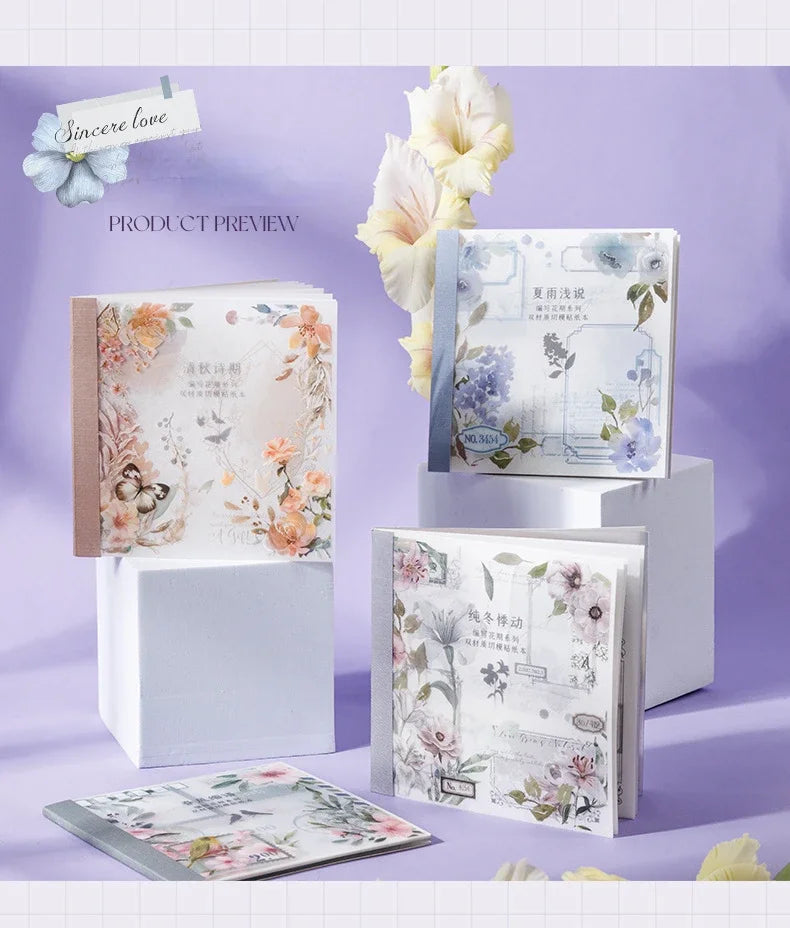 Sticker Book - Retro Floral Four Seasons
