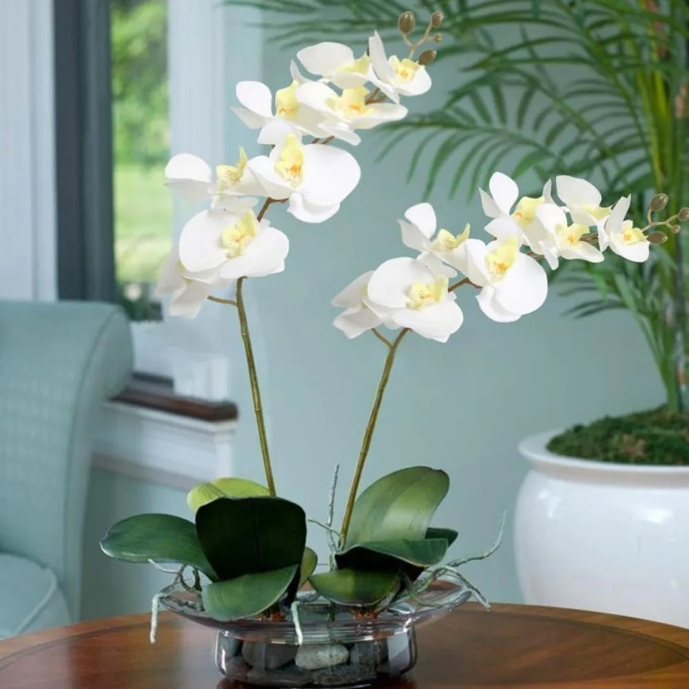 Orchids Artificial Flowers 6Piece Velvet 38 Inch