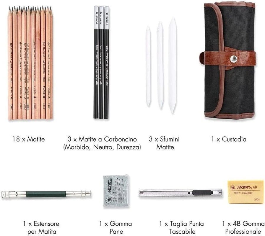 Professional Drawing Artist Kit Set 29PCS 