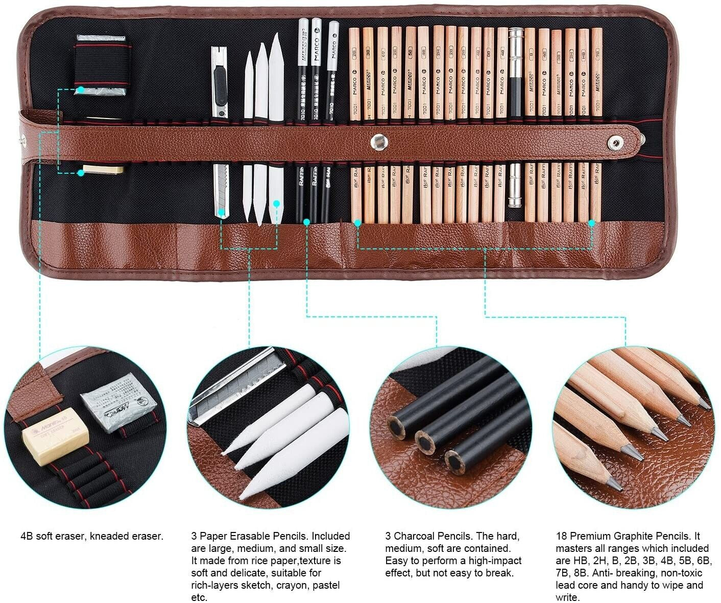 Professional Drawing Artist Kit Set 29PCS 