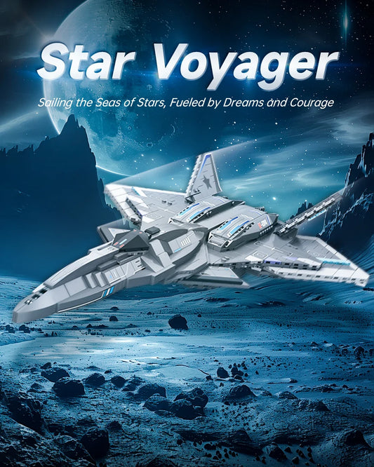 Star Voyager Model Bricks Set With Display Stand 1226PCS