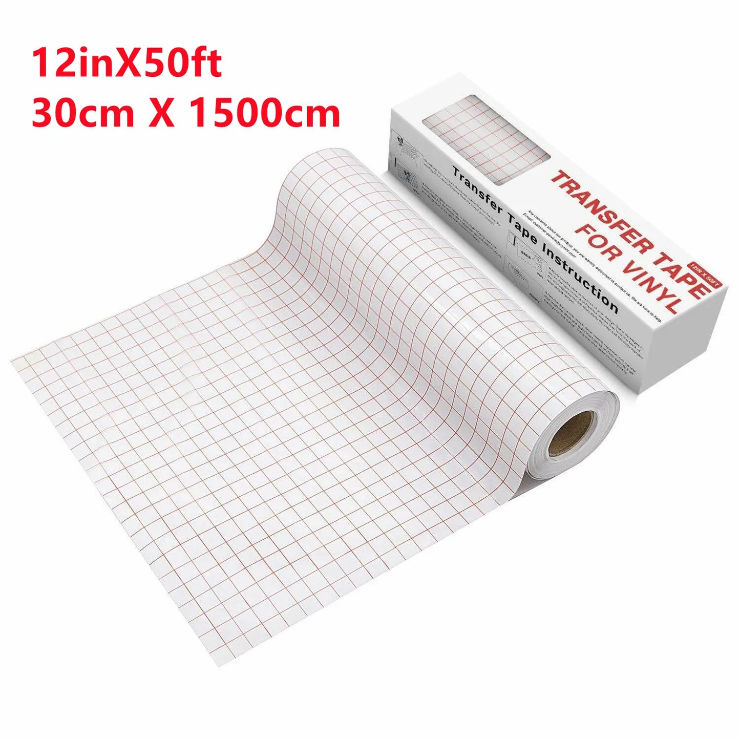 Transfer Tape Red Alignment Grid Paper for Cricut Craft