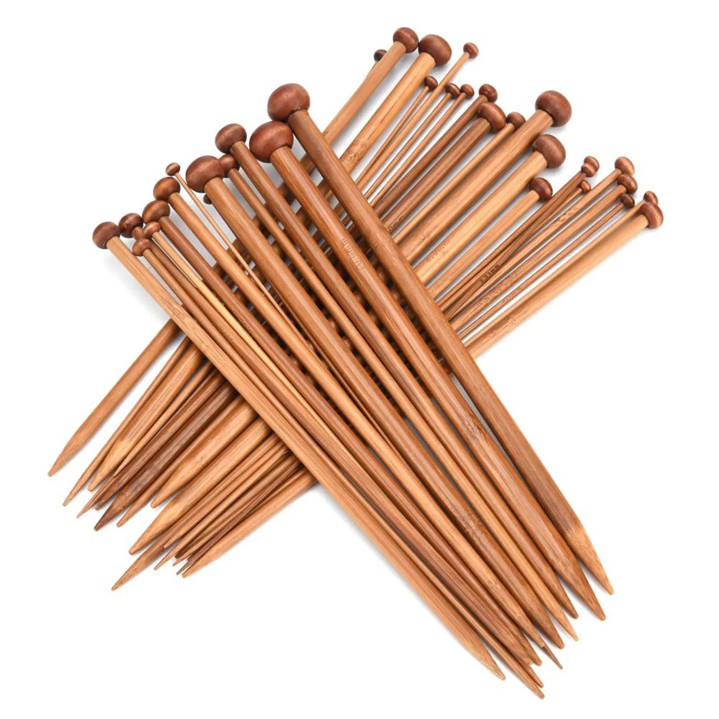 Knitting Needles Single Point Carbonized 36 Pieces