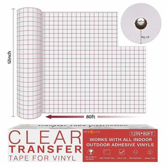 Transfer Tape Red Alignment Grid Paper for Cricut Craft
