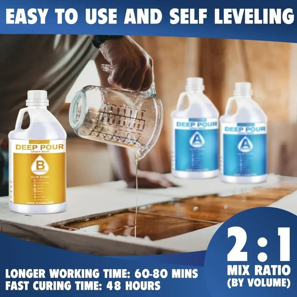 Deep Pour Clear Epoxy Resin Kit