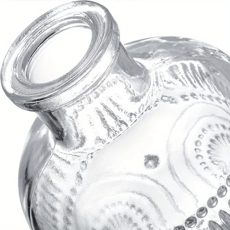 Vintage Glass Bottles Clear 12 Pack