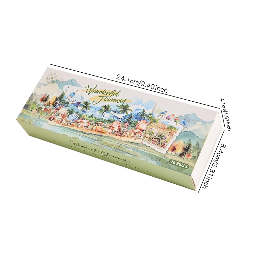 Washi Tapes Retro Journey 20 Roll Set