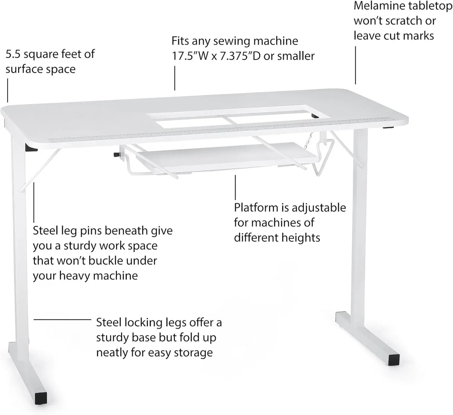Gidget I Folding Sewing Table with Lift