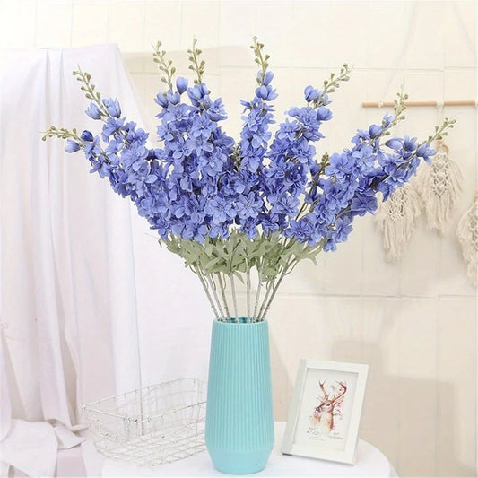 Delphinium Silk Flowers 33.5in Long Stem 6Pieces
