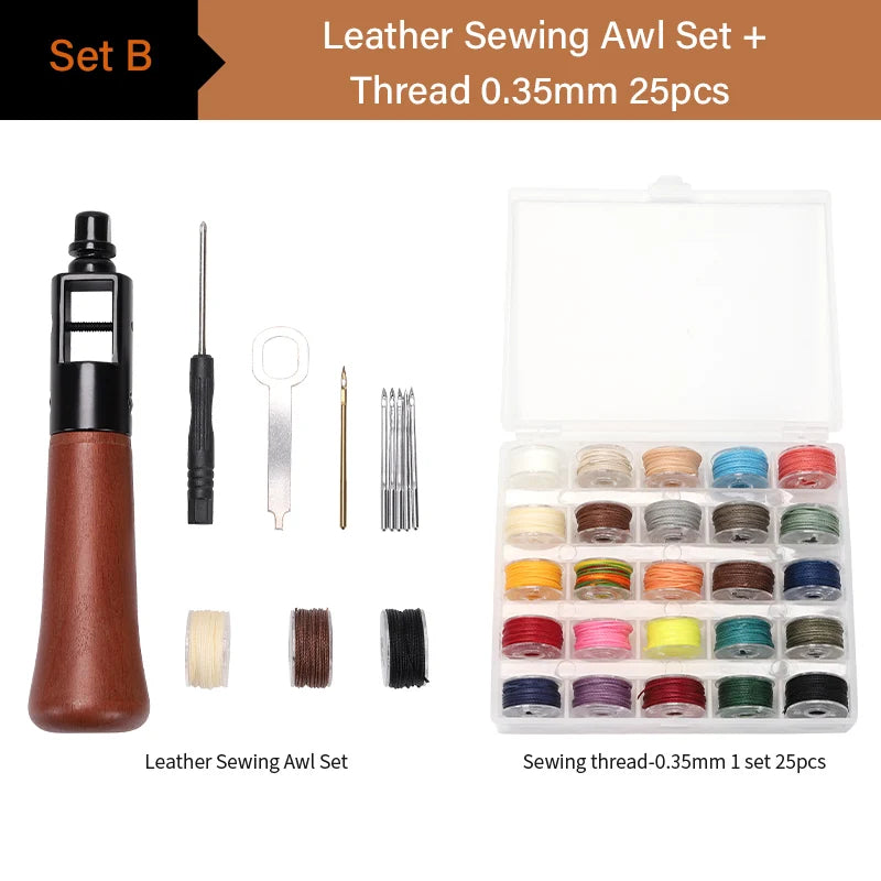 Leather Sewing Awl Thread Kit