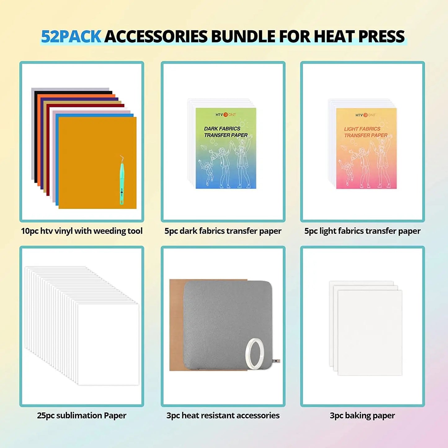 Cricut Sublimation Paper Pad Kit - 52Pieces