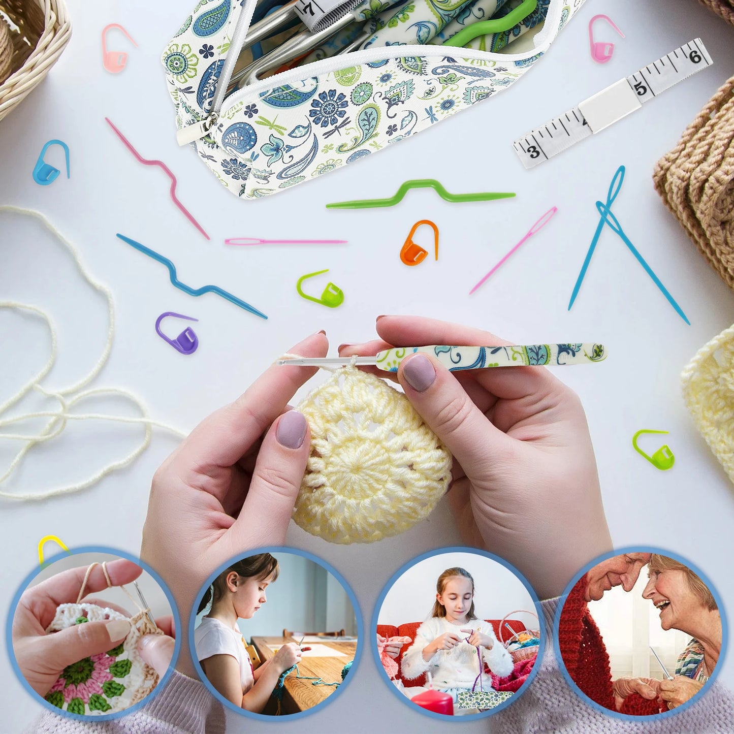 Crochet Hook Set With Storage Bag