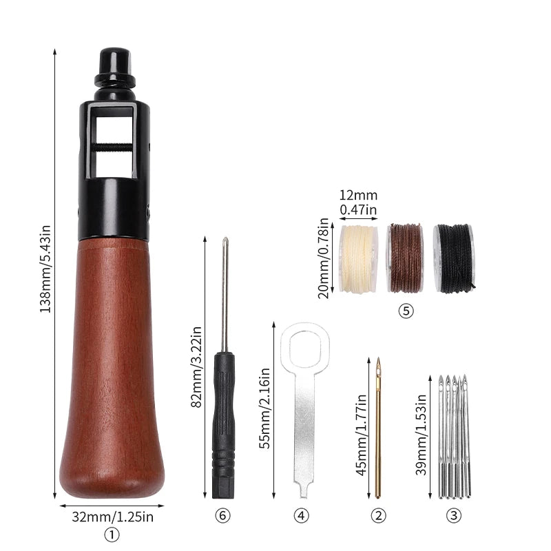 Leather Sewing Awl Thread Kit