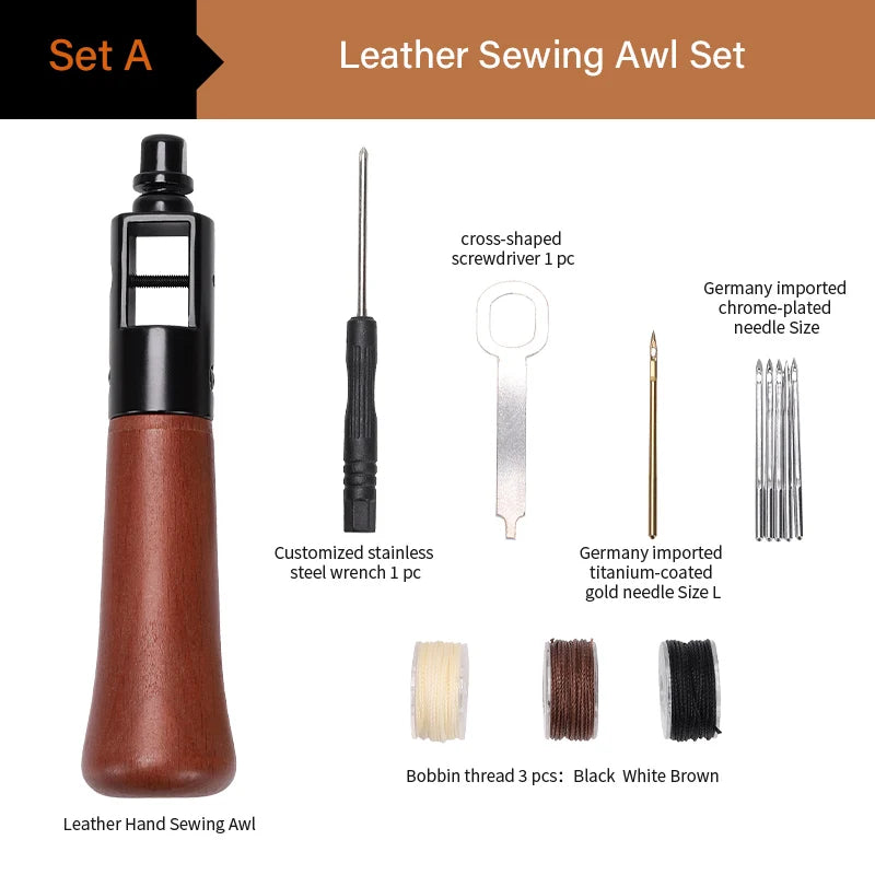 Leather Sewing Awl Thread Kit