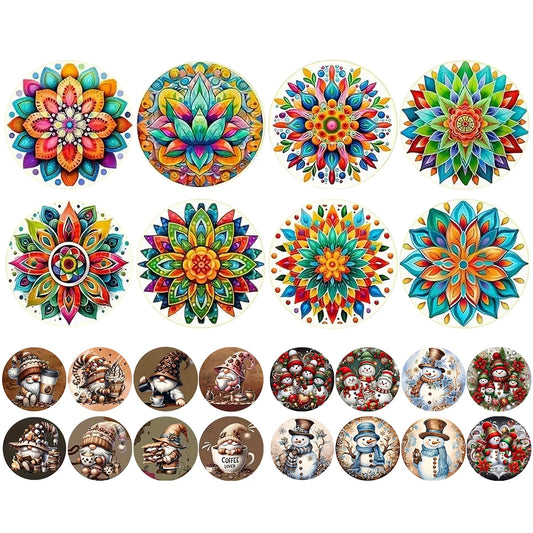 Wooden Diamond Art Coasters Kits 8Pieces