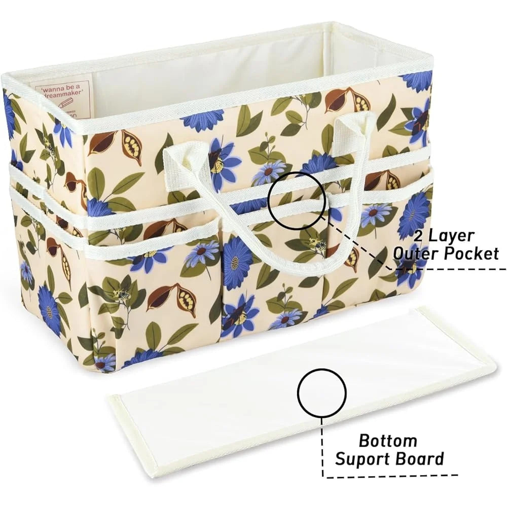 Large Craft Organizer Tote Bag With Multiple Pockets