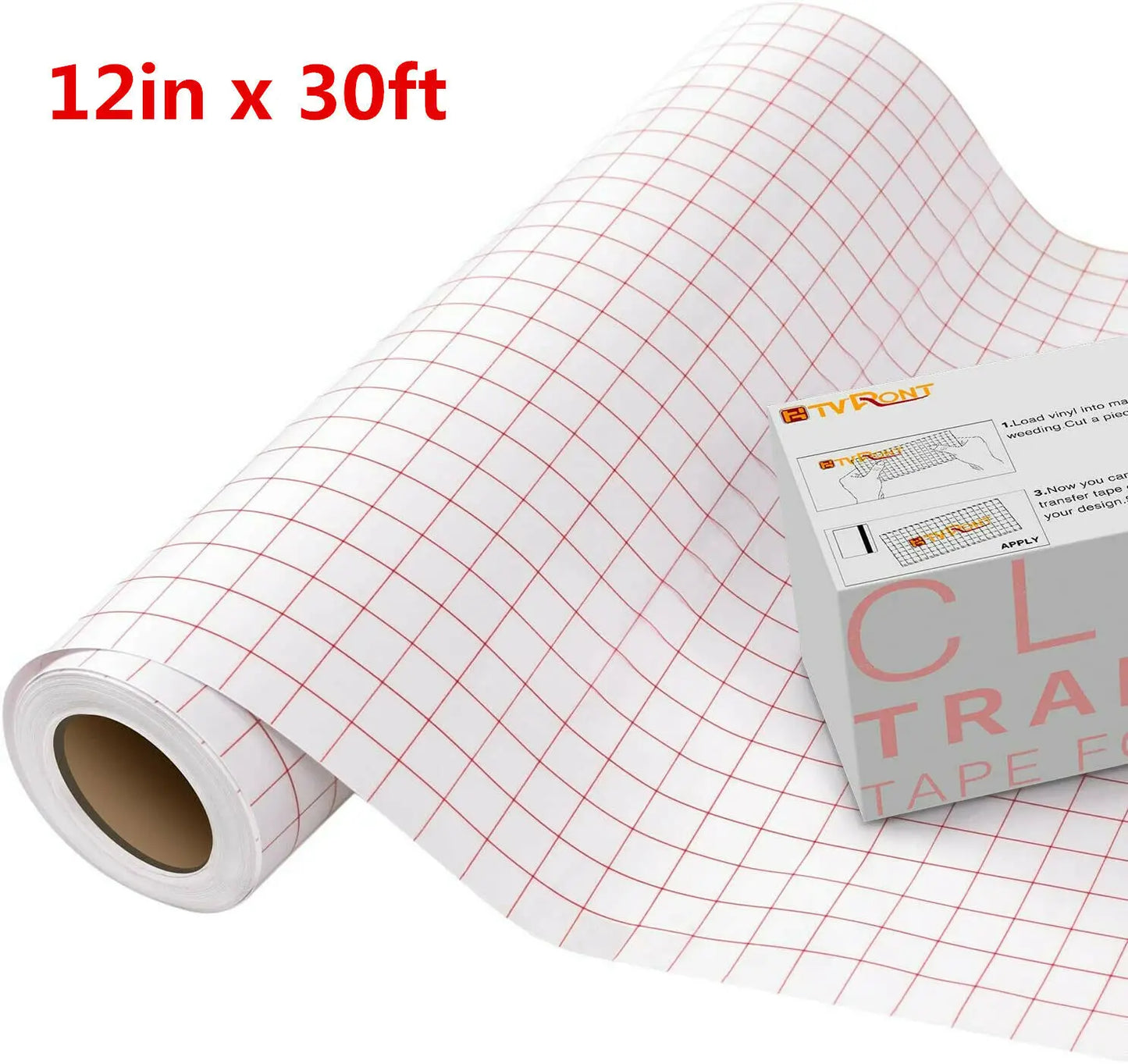 Transfer Tape Red Alignment Grid Paper for Cricut Craft