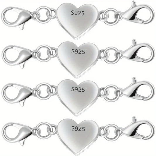 Magnetic Necklace Clasps and Closures Heart-Shaped