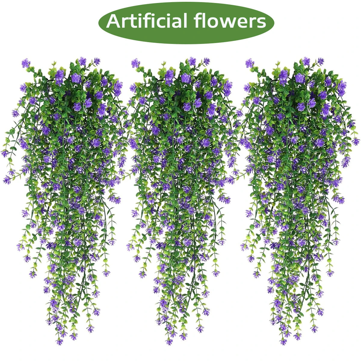 Artificial Hanging Flower 3 Pieces