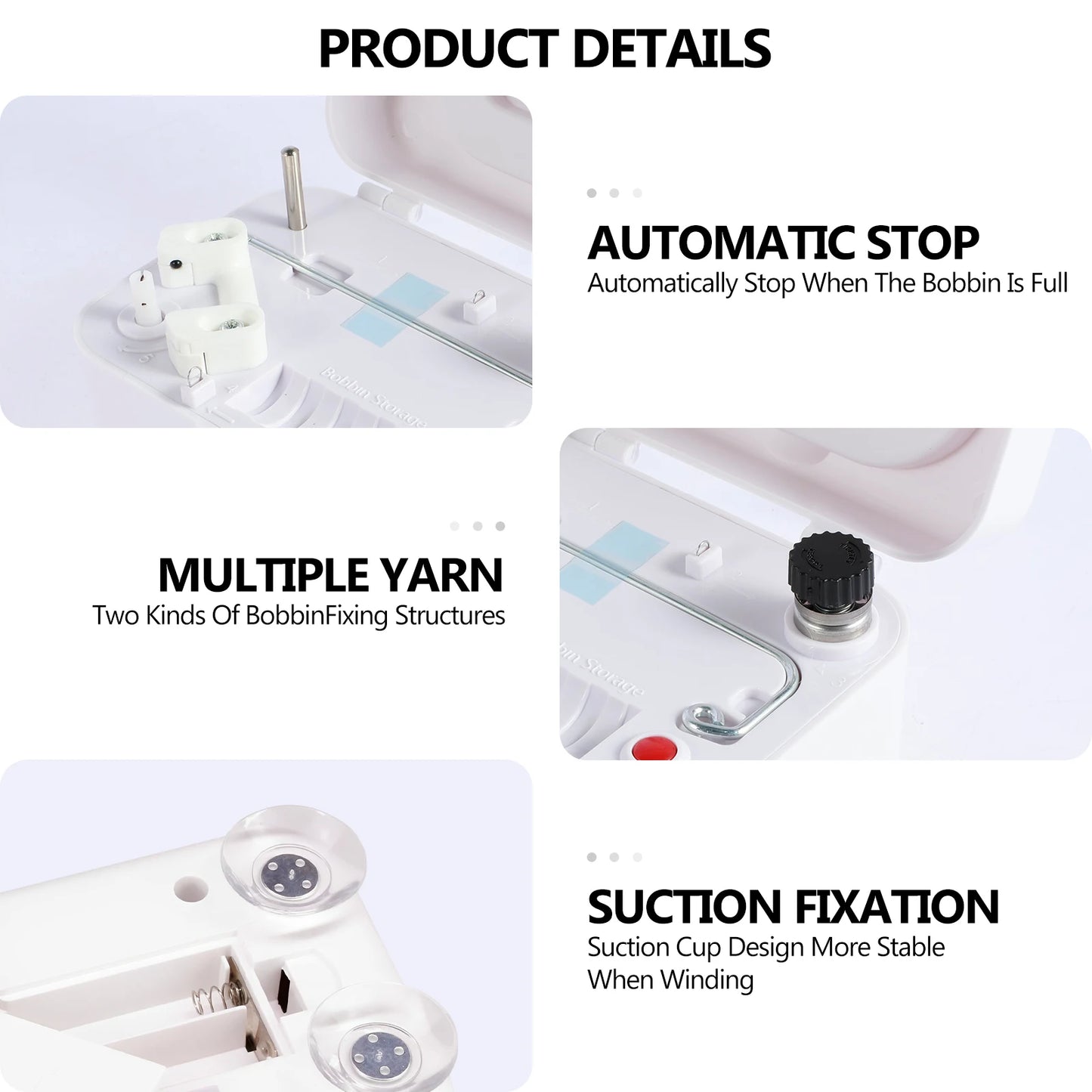 Electric Automatic Bobbin Winder With Thread Stand