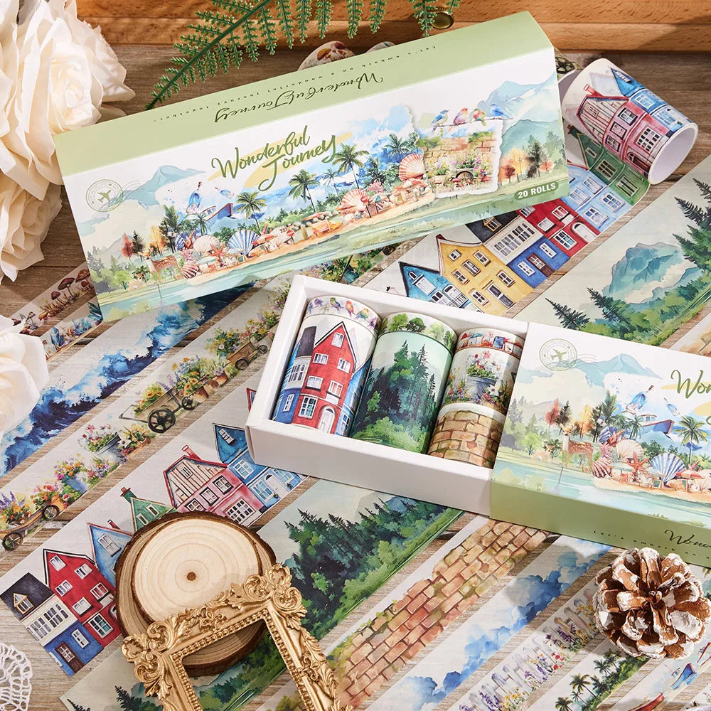 Washi Tapes Retro Journey 20 Roll Set