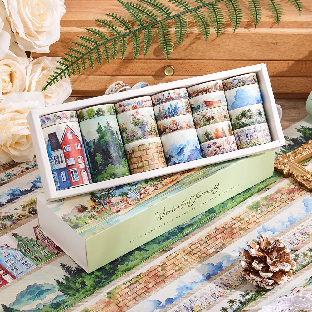 Washi Tapes Retro Journey 20 Roll Set