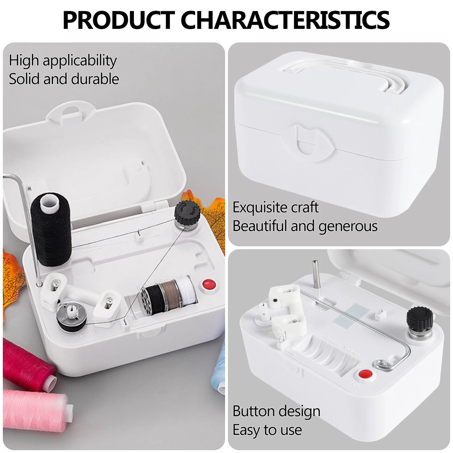 Electric Automatic Bobbin Winder With Thread Stand